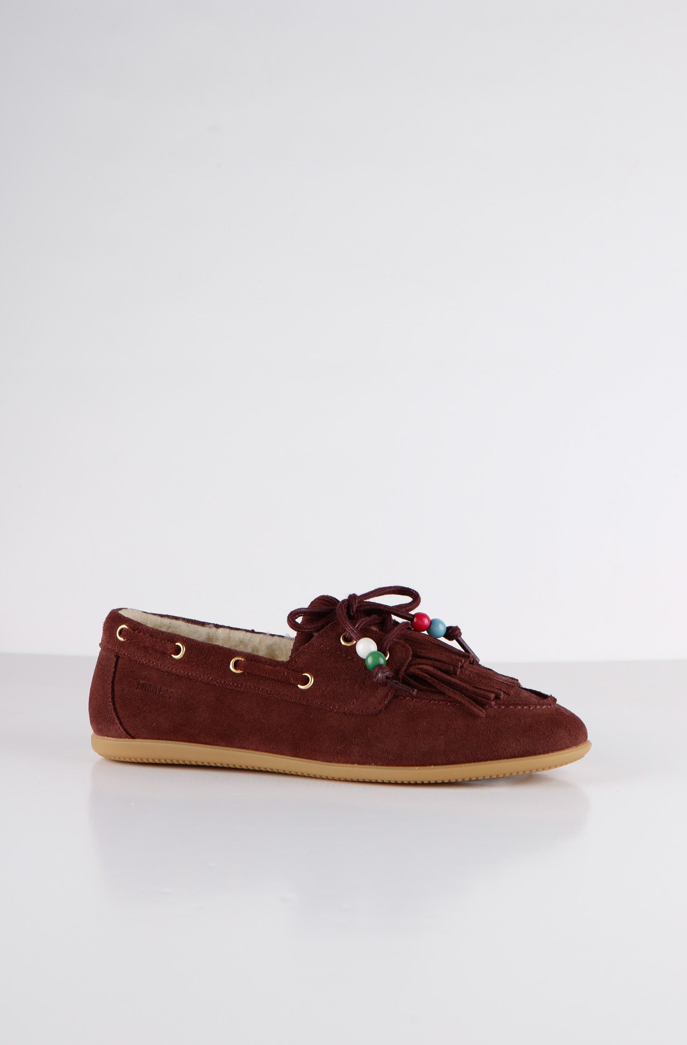 LATTY fringes teddy - Mocassins | Bordeaux