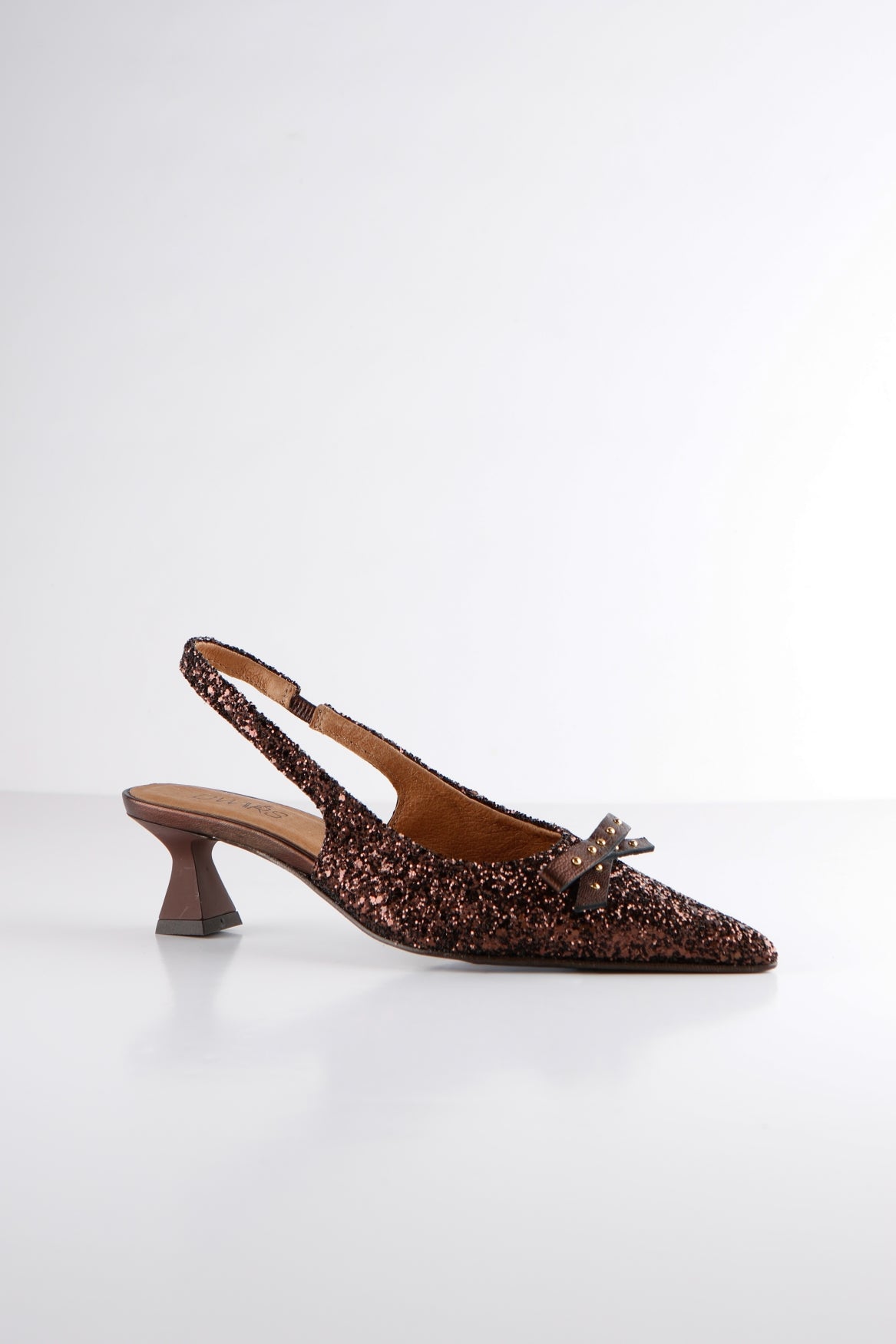EVIA Glitzer-Pumps | Dunkelbraun
