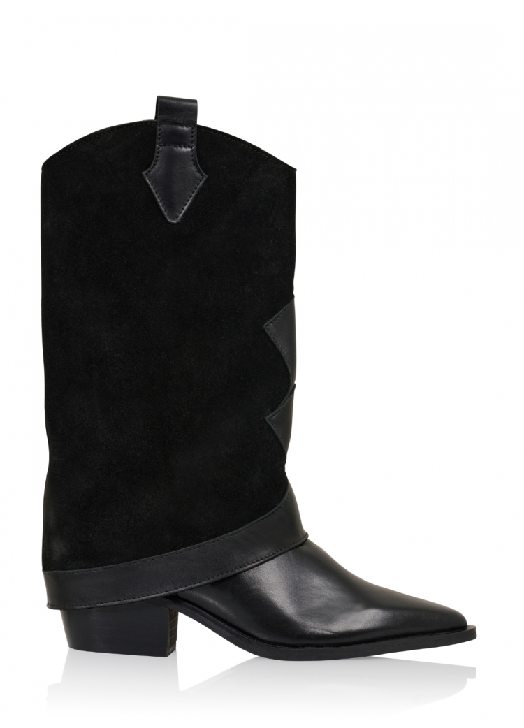 SHETLAND suede - Westernboots | Black
