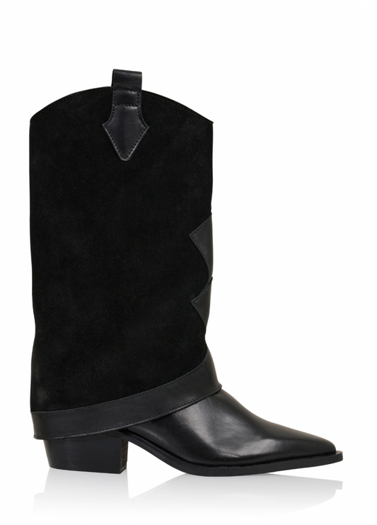 SHETLAND suede - Westernboots | Black