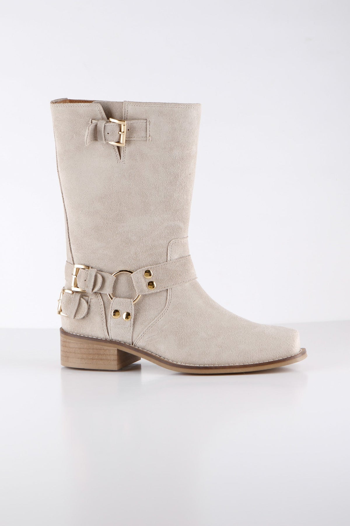 LINCOLN suede - Bikerboots | Sand