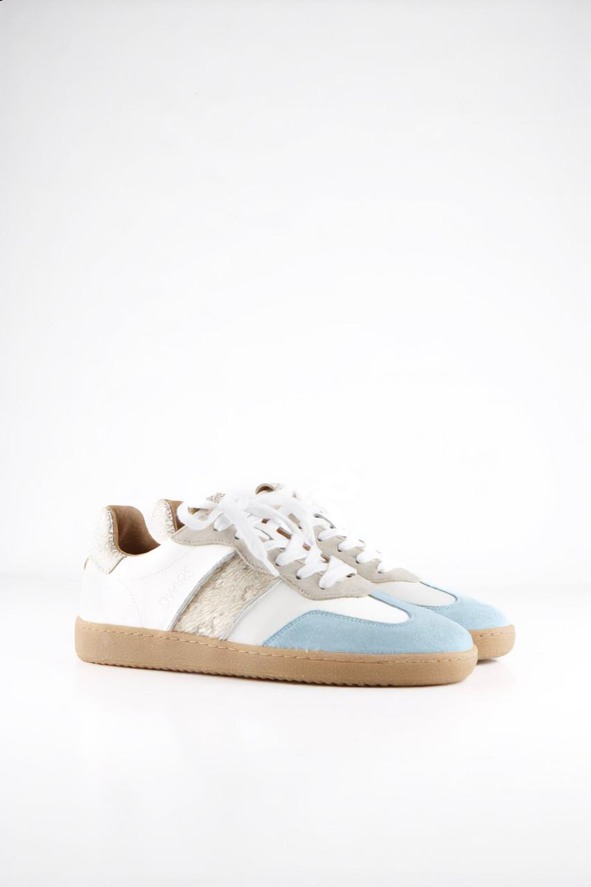 POONA cow hair on - Sneakers | Lt. Blue / Off White
