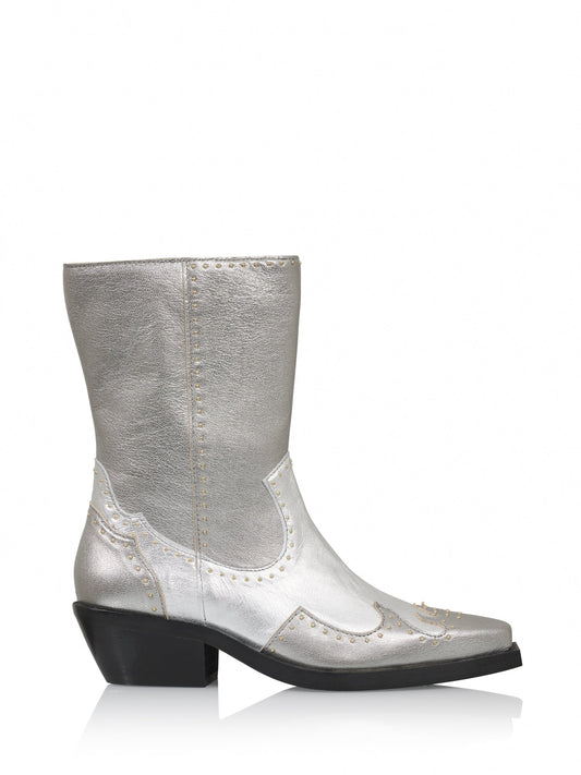 ASPEN metallic - Westernboots | Steel / Silver