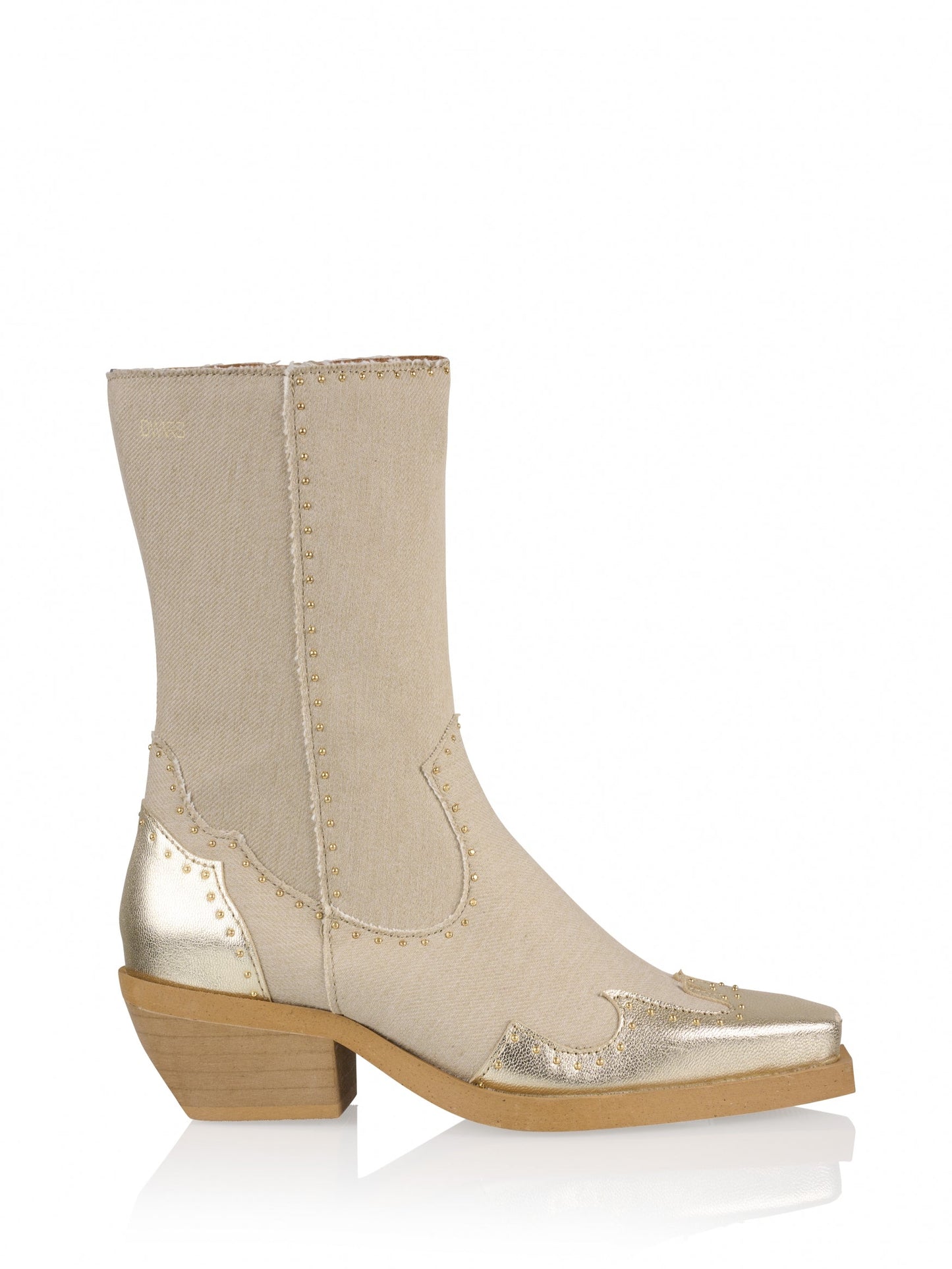 ASPEN studs denim - Westernboots | Sand / Champagne