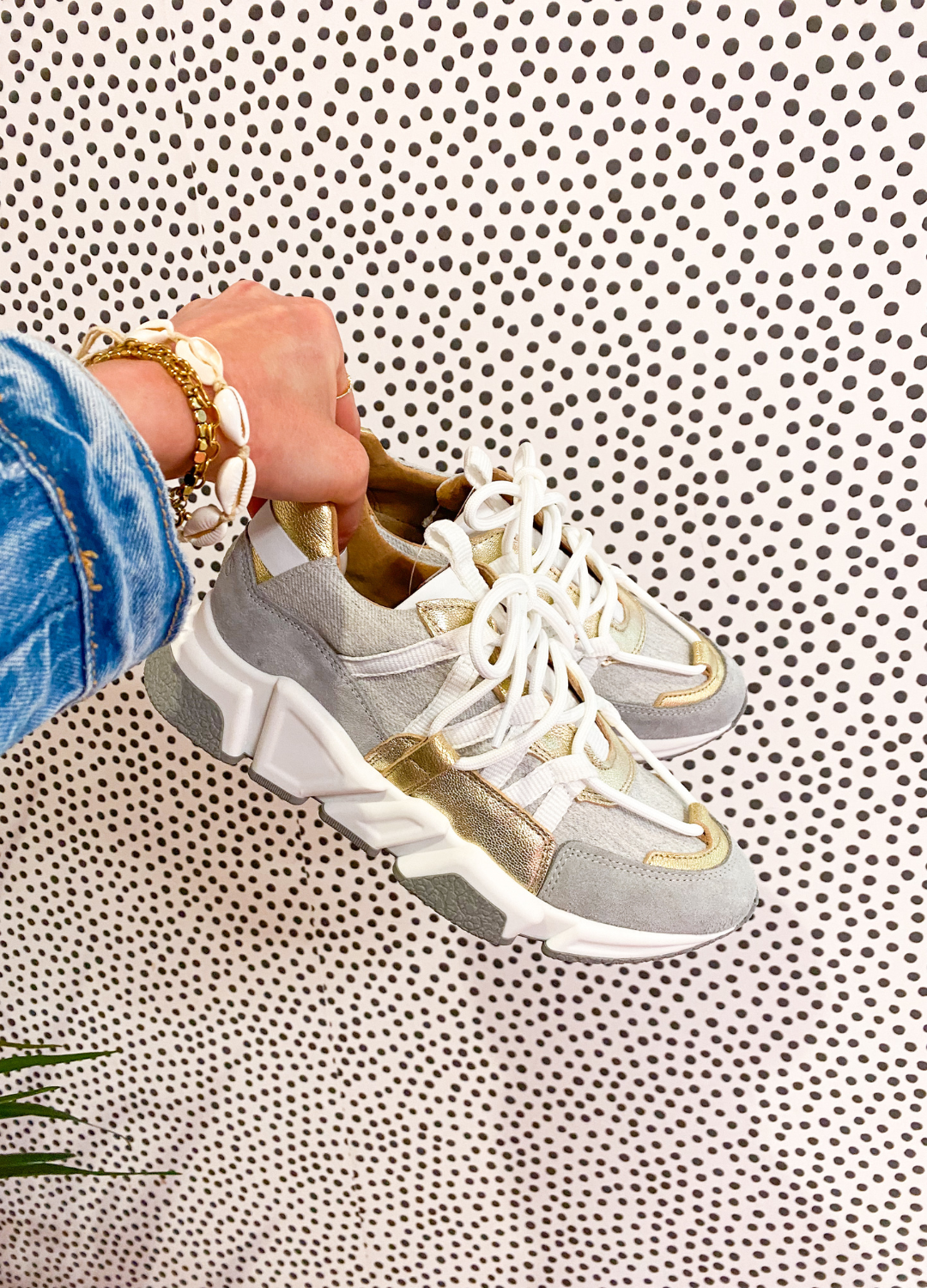 LOS ANGELES denim - Sneakers | Champagne / Grey