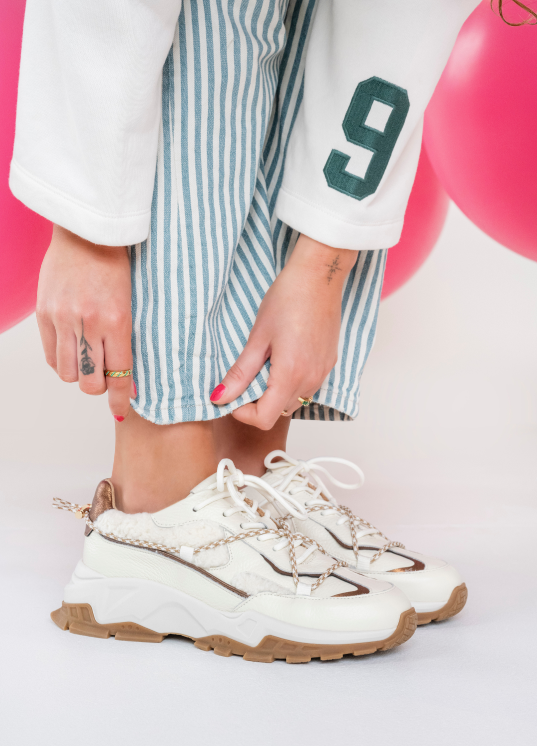 BONNEY teddy - Sneakers | Off white / Bronze