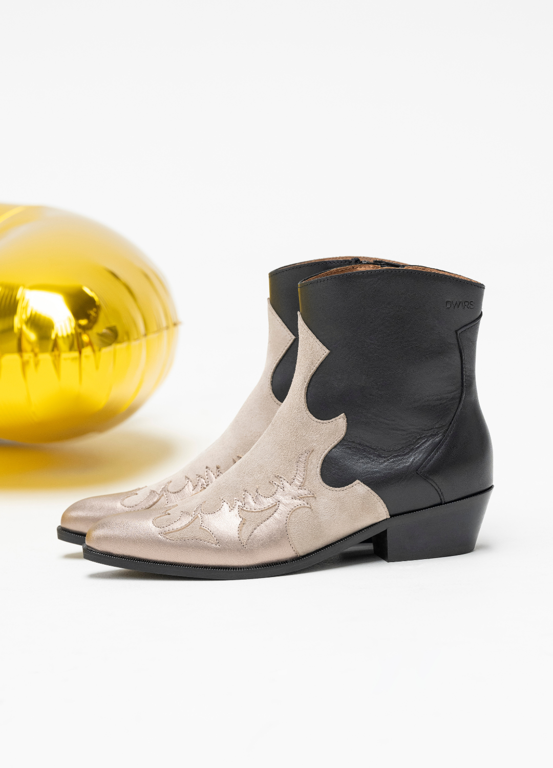 MONKEY Wildleder-Westernstiefel | Schwarz/Stein