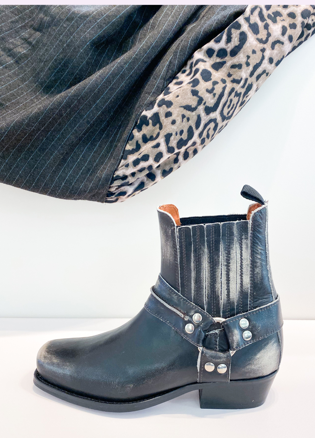 HOOK lavado - Enkellaarsjes | Black / Beige