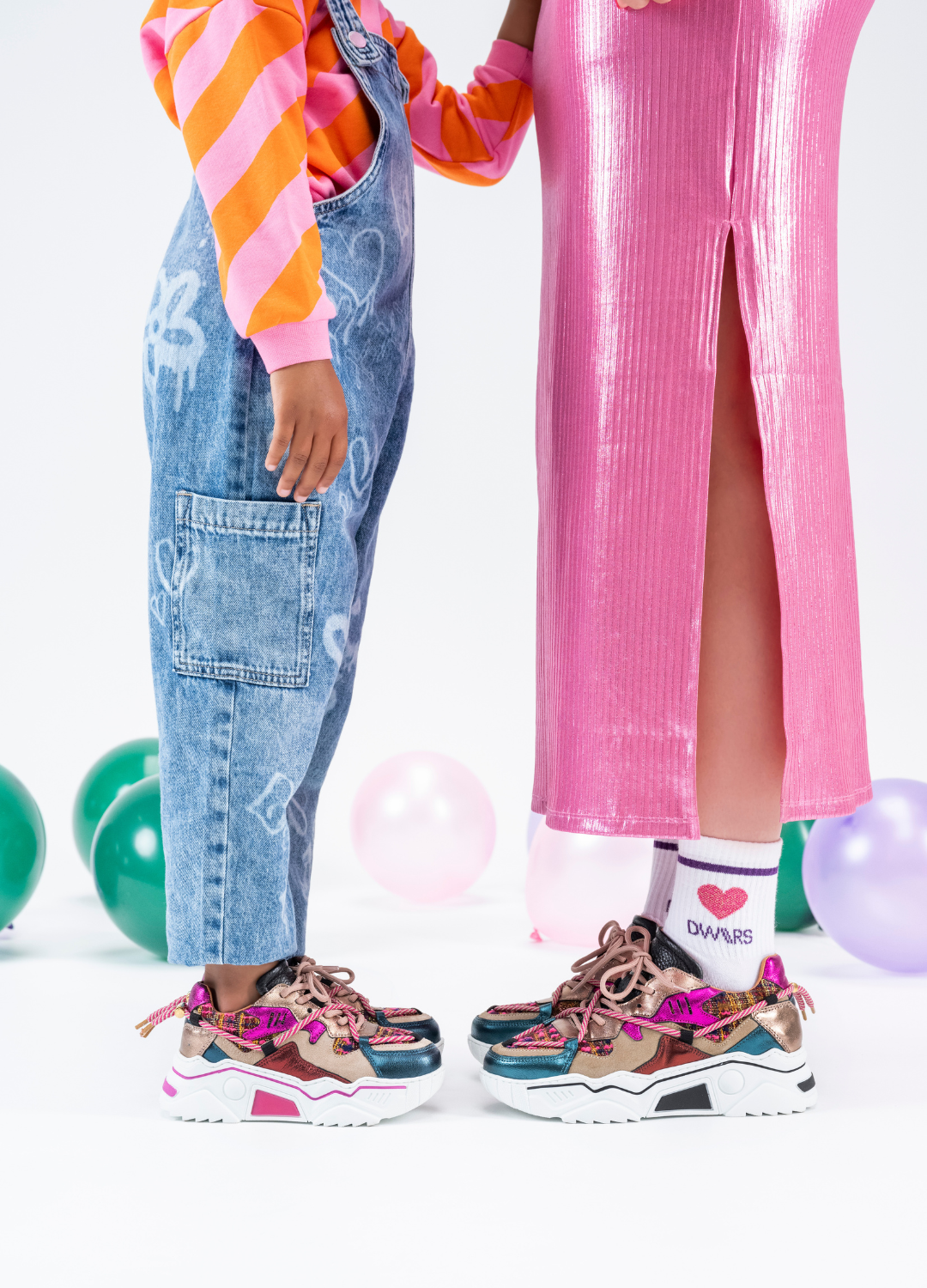 JUPITER KIDS tweed - Sneakers | Beige / Fuchsia