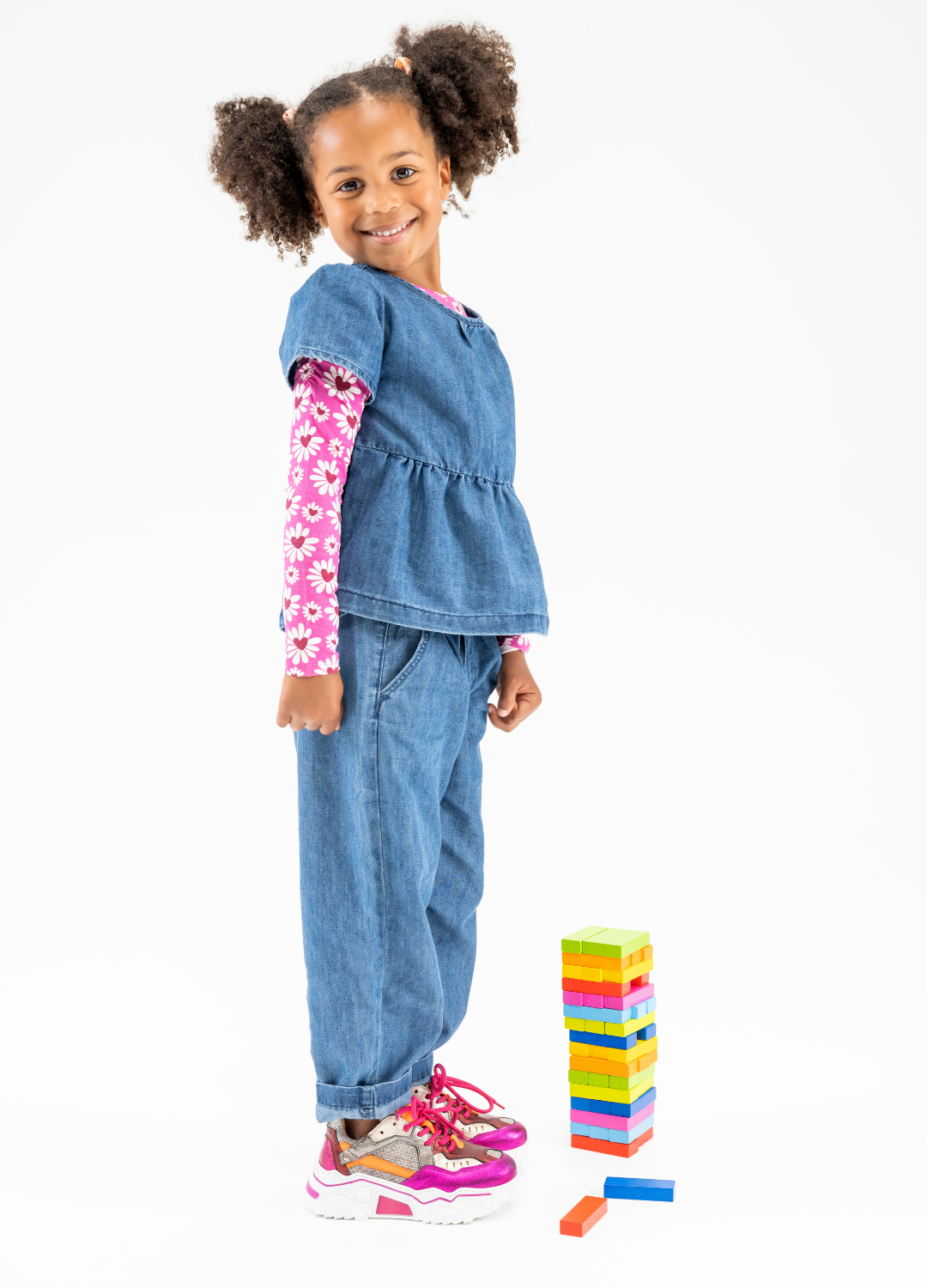 PLUTO KIDS mesh - Sneakers | Steel / Fuchsia