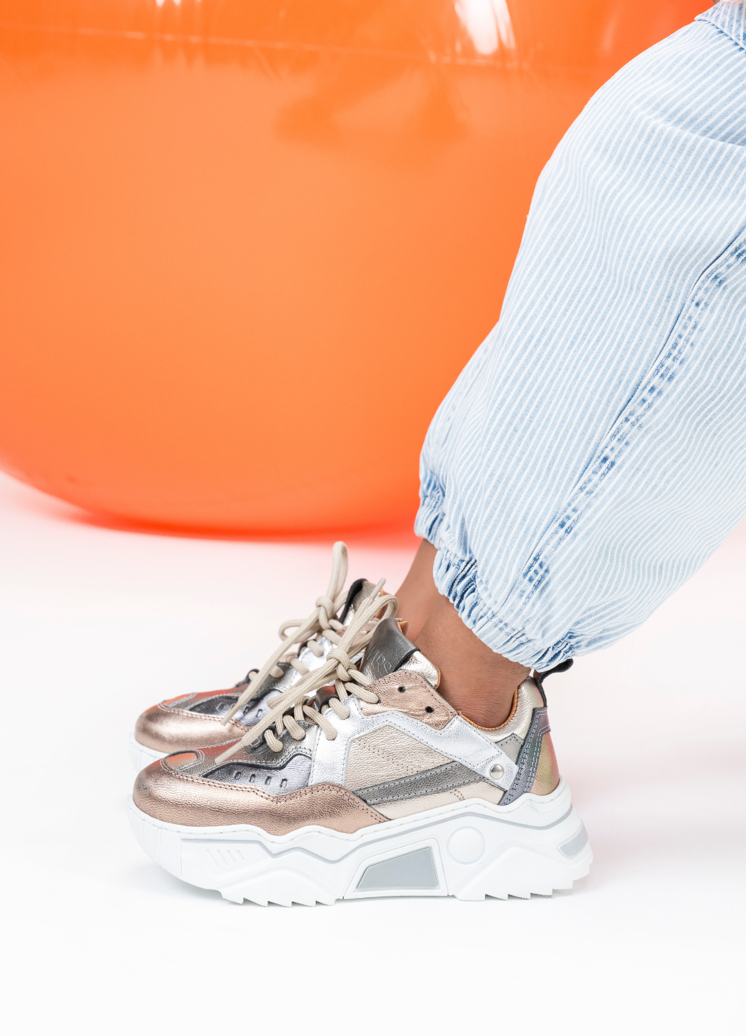 PLUTO KIDS metallic - Sneakers | Stone / Cipra