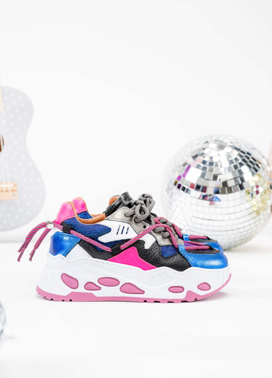 SATURNUS KIDS sparkling - Sneakers | Kobalt / Neon Pink