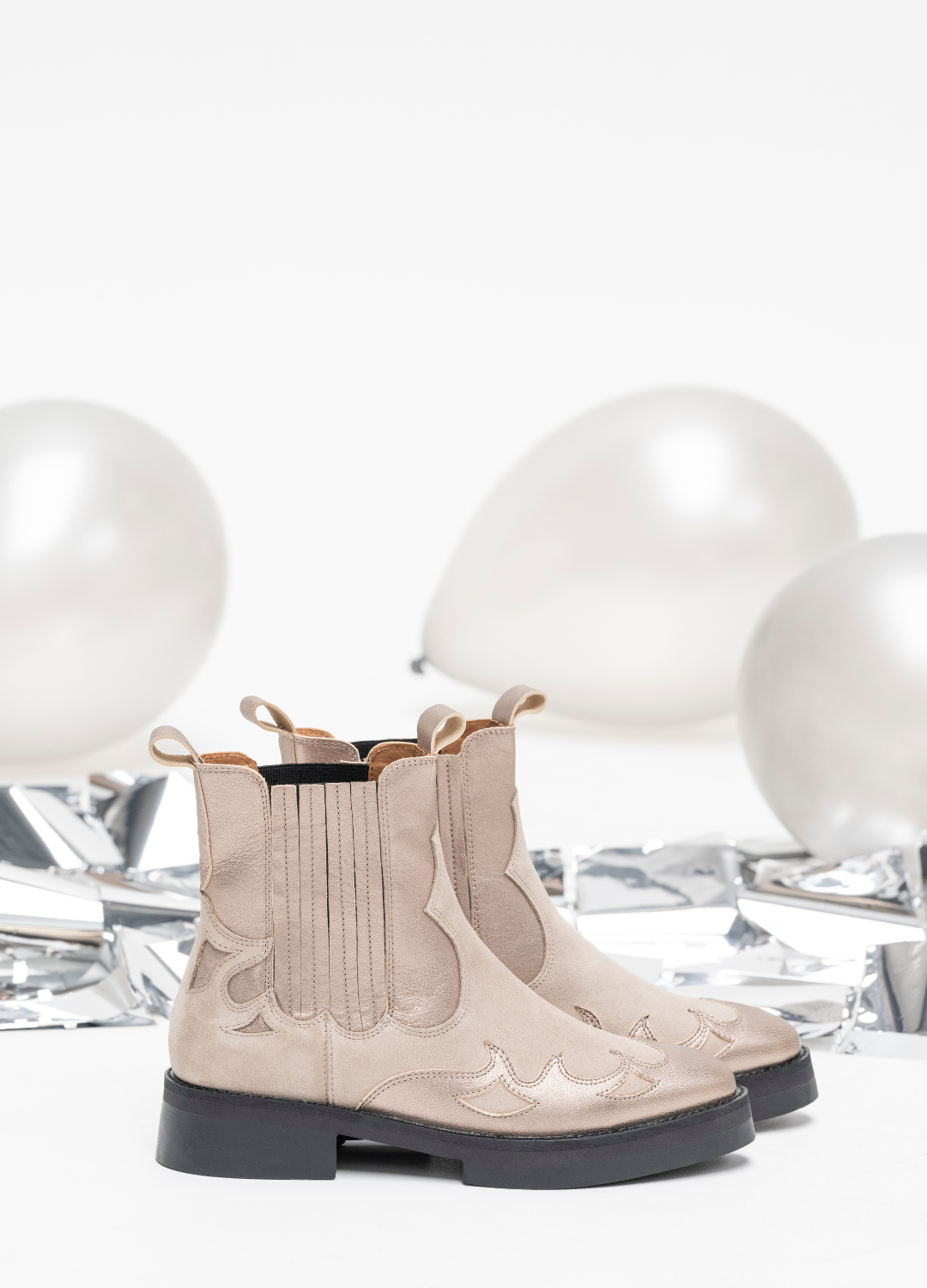 WIDLEY suede - Bikerboots | Stone / Beige