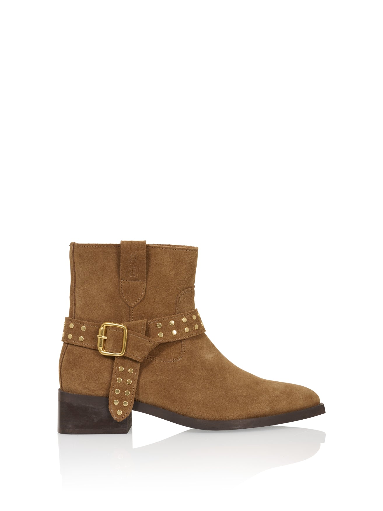 BJERRE suede - Bikerboots | Cognac