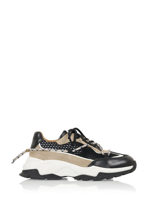BONNEY leer - Sneakers | Beige / Black