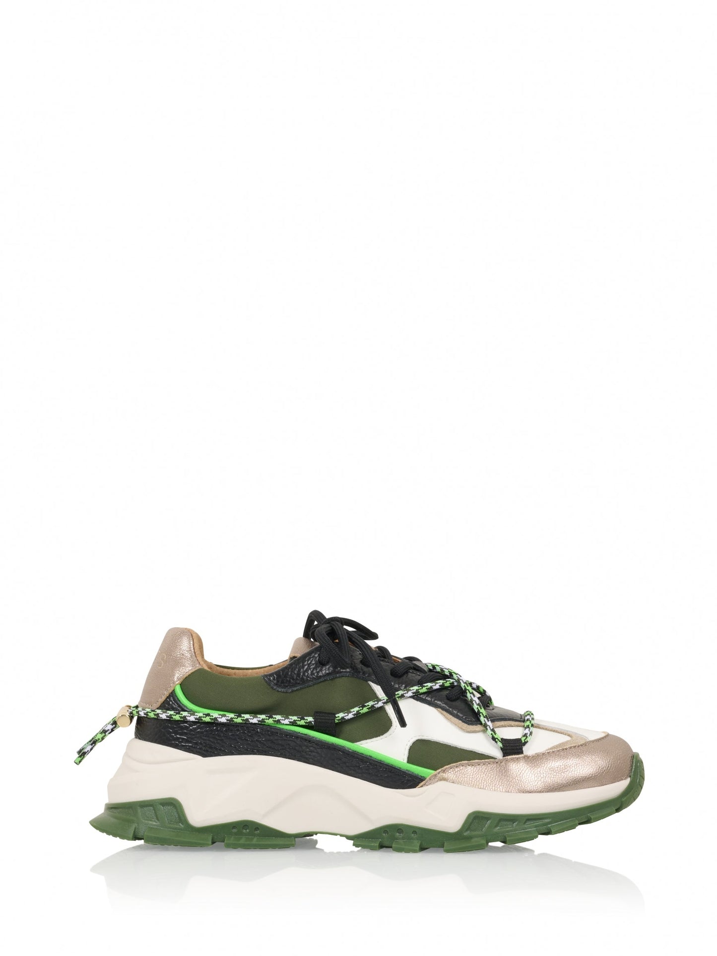 BONNEY leer - Sneakers | Dark Green / White