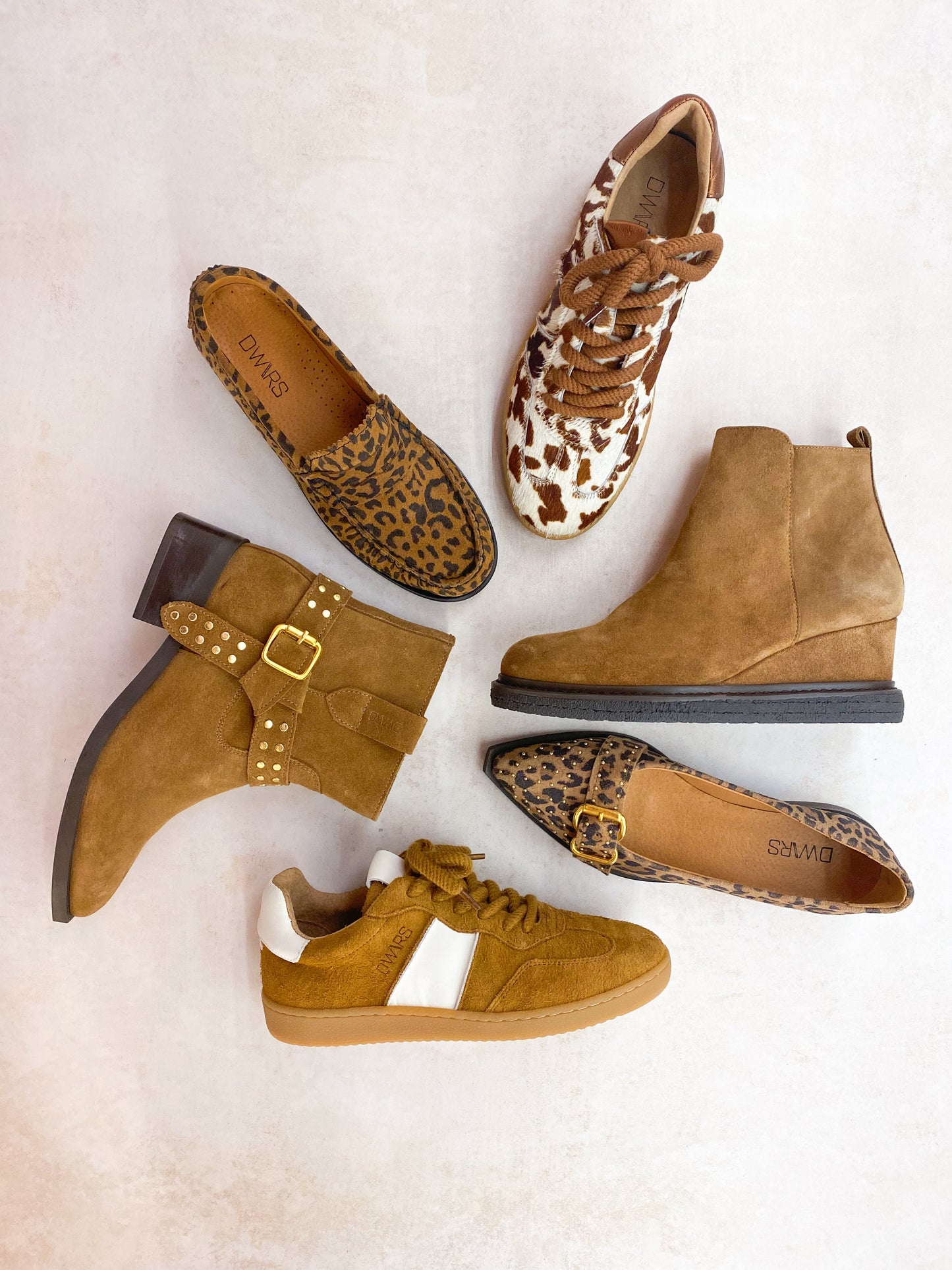 POONA suede - Sneakers | Cognac / Off white