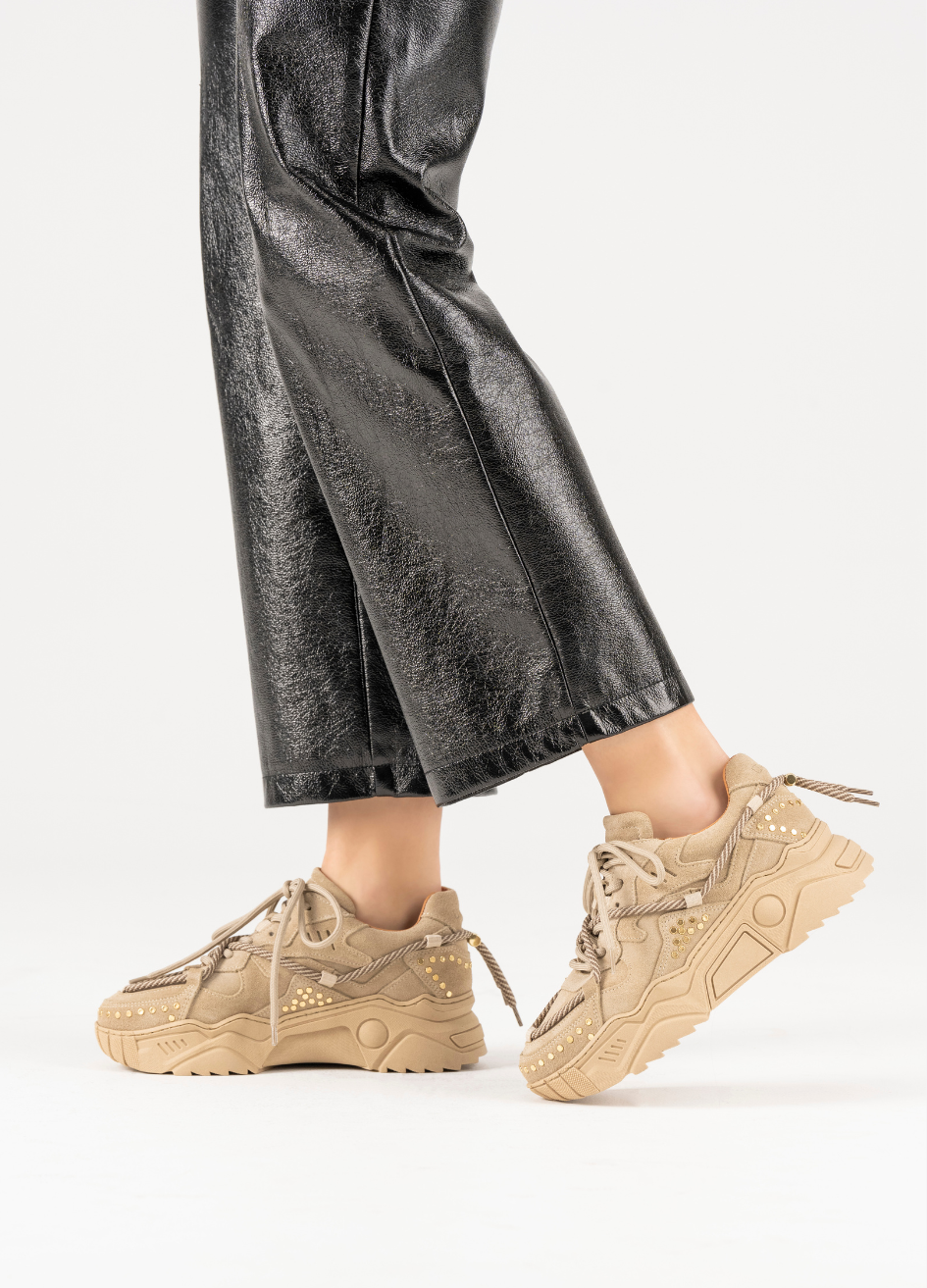 JUPITER Sneakers mit Nieten | Beige