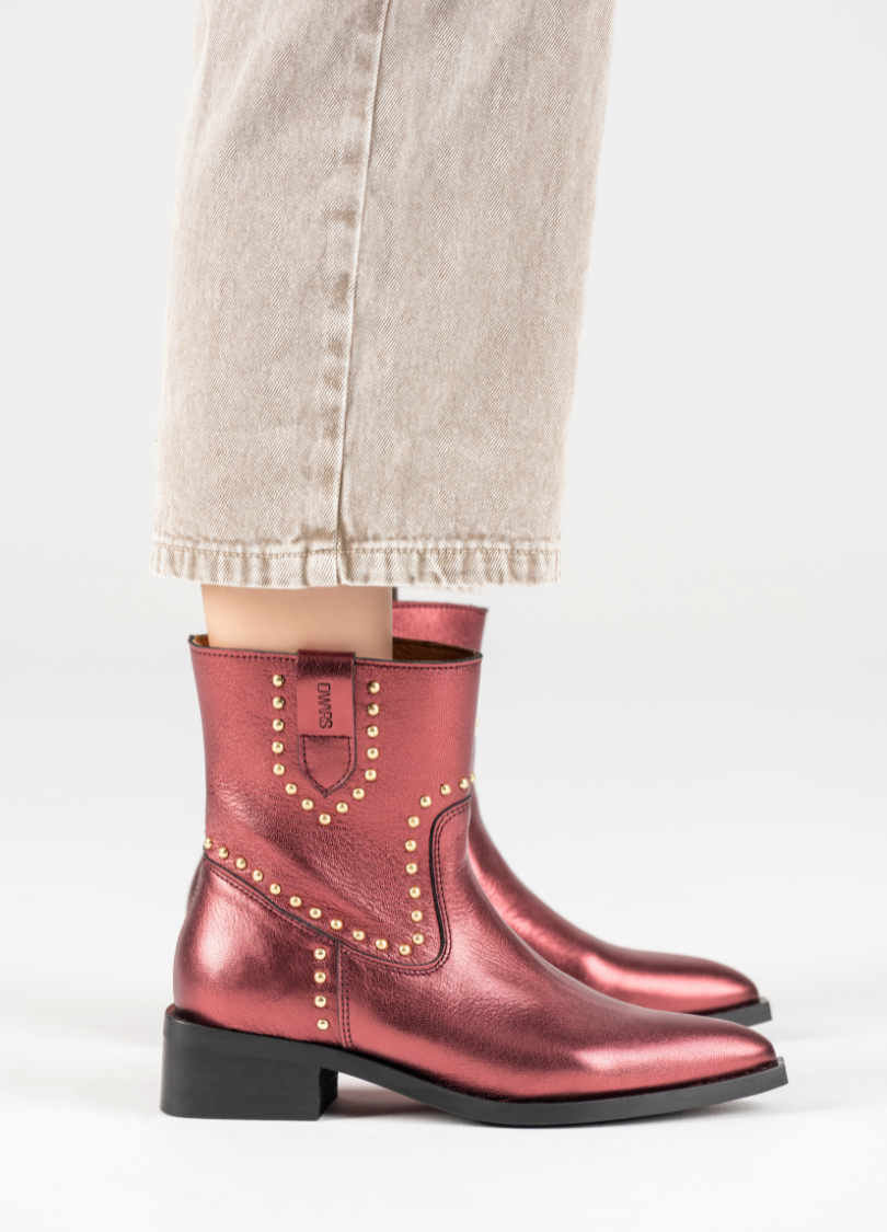 LYNE metallic - Enkellaarsjes | Bordeaux