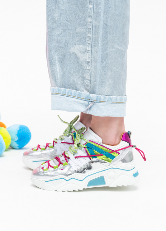ORION mesh - Sneakers | Silver / Aqua