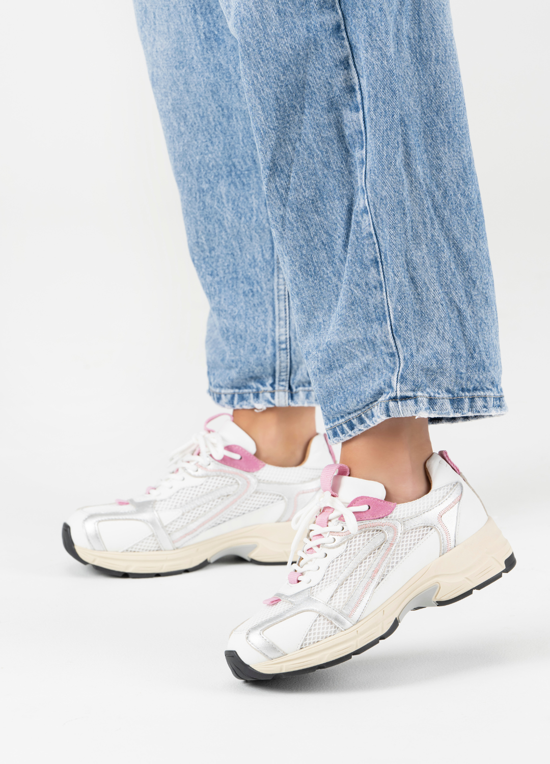 NEYA mesh - Sneakers | Silver / Pink