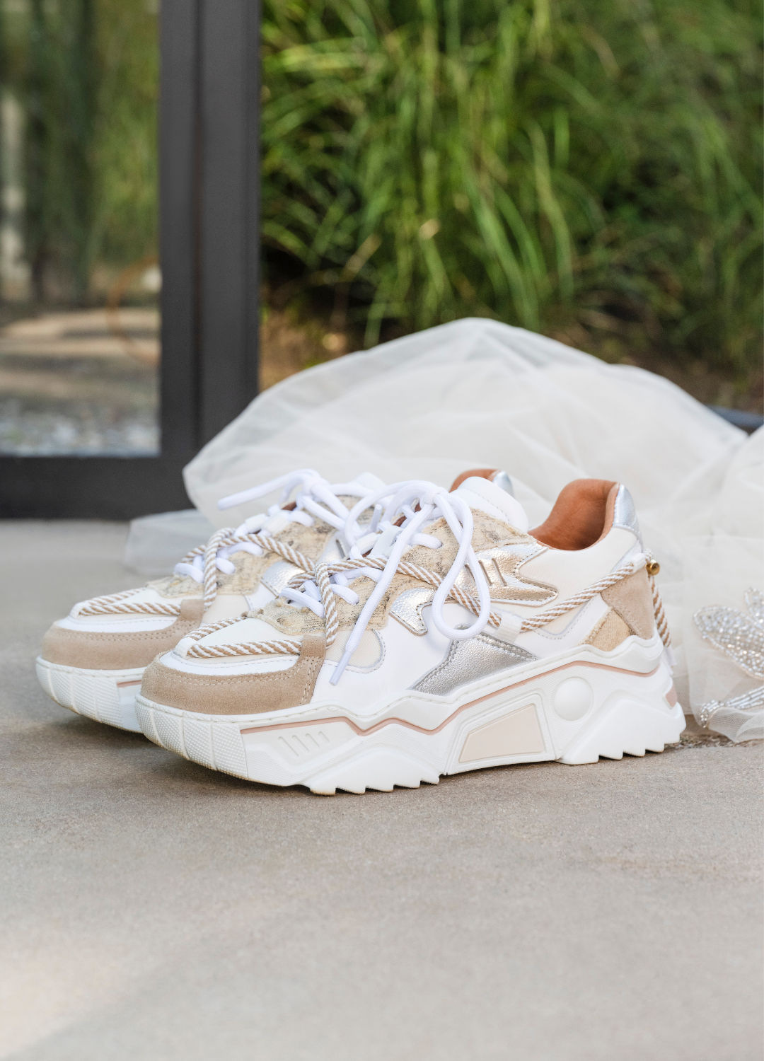 JUPITER snake - Sneakers | Sand / Champagne