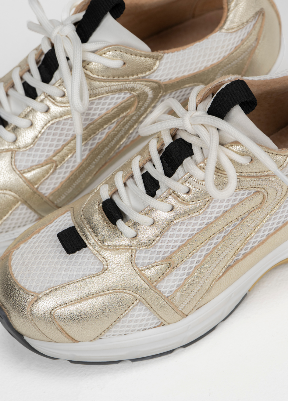 NEYA mesh - Sneakers | Champagne / White