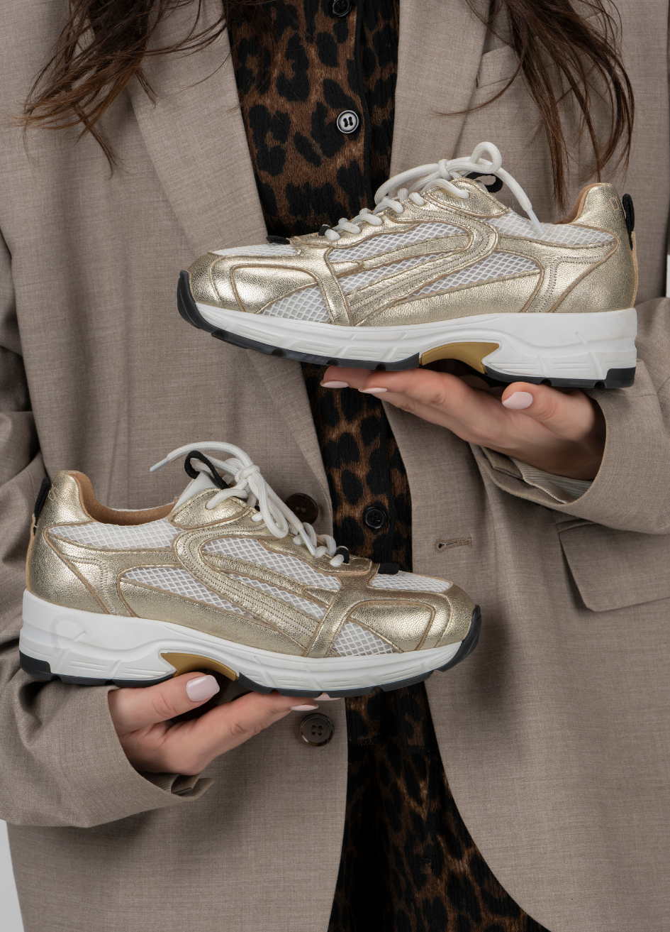 NEYA mesh - Sneakers | Champagne / White
