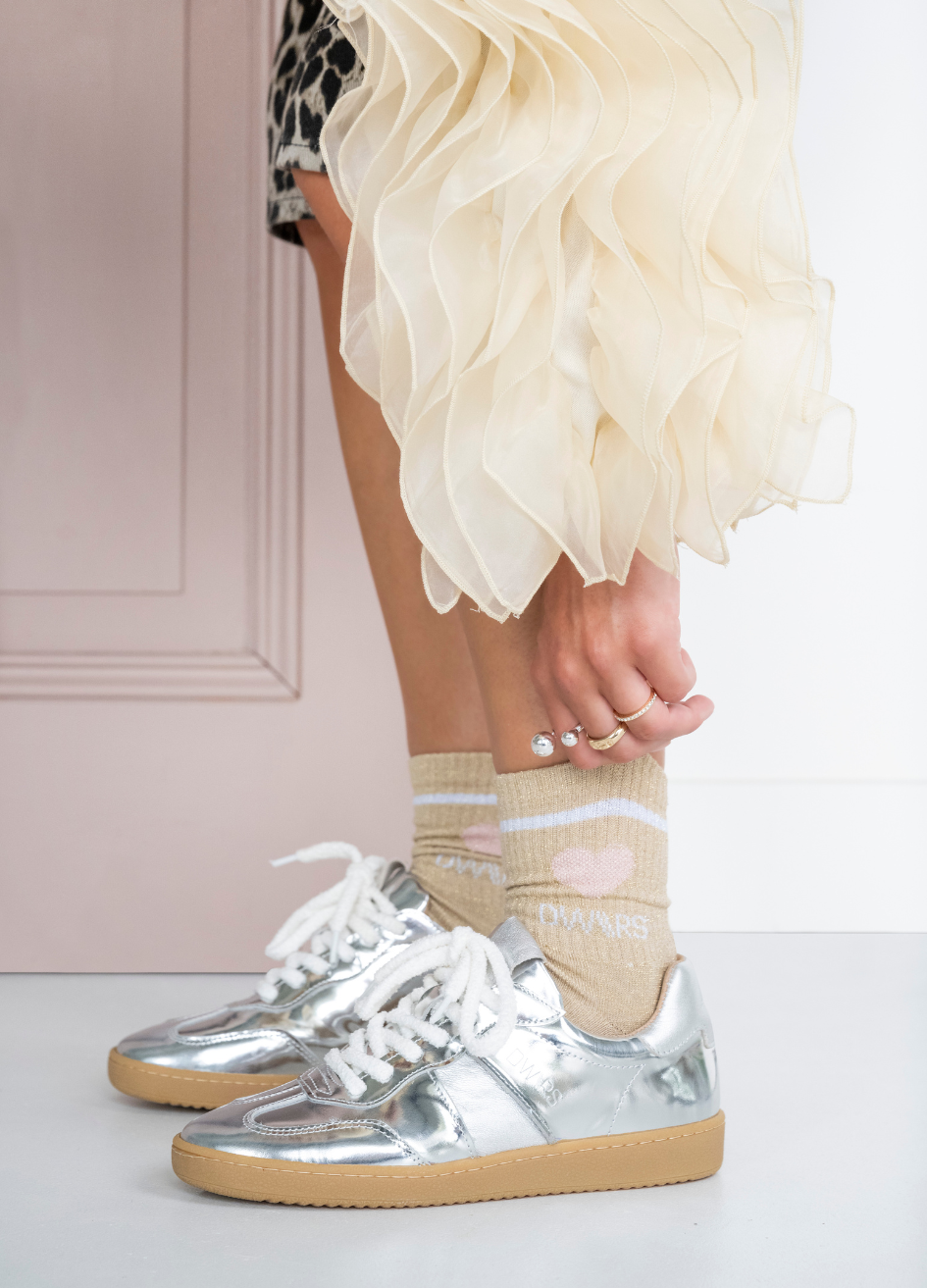 LYLA SOCKS glitter - Sokken | Gold / White