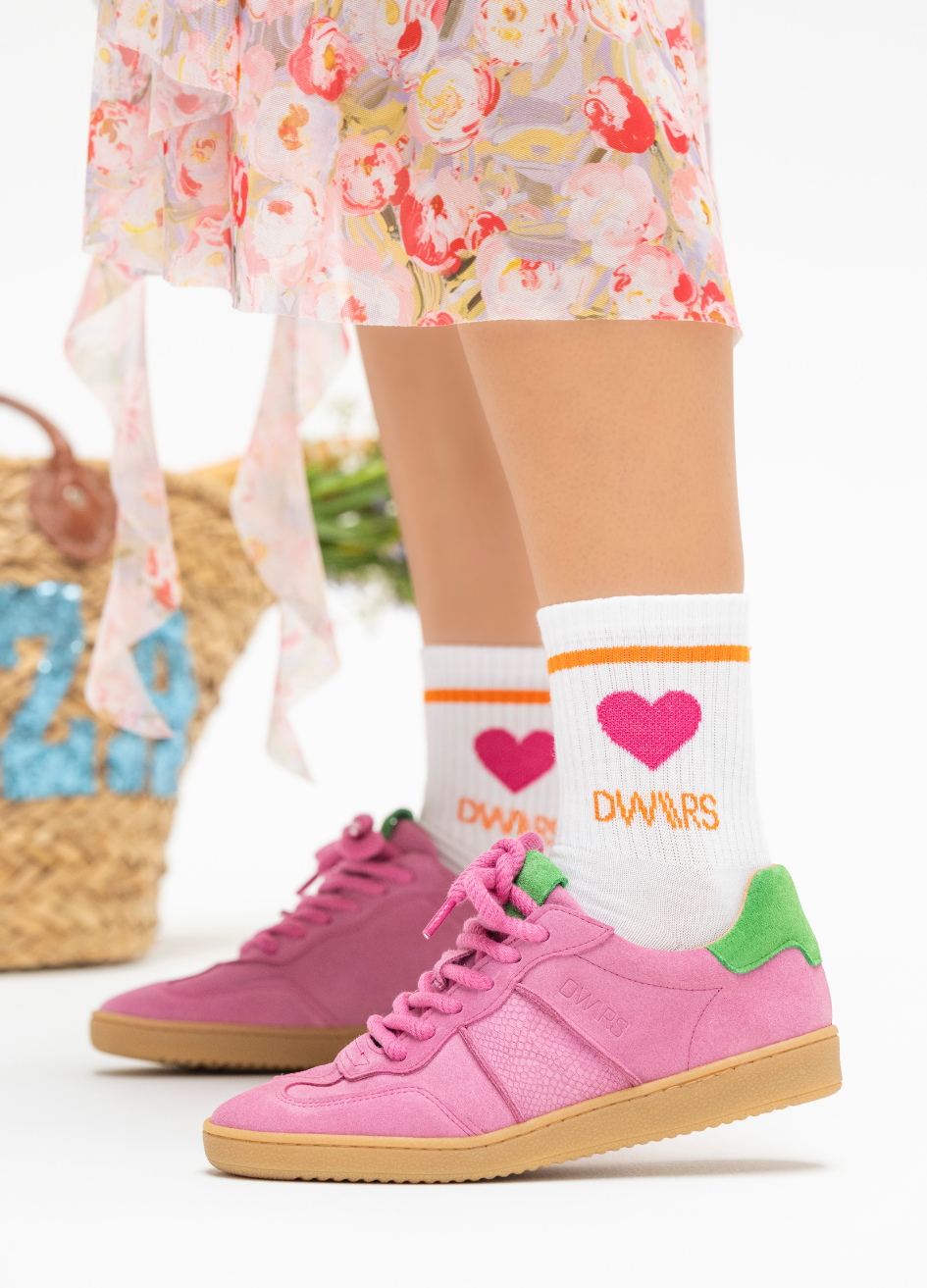 LYLA SOCKS - Sokken | White / Orange