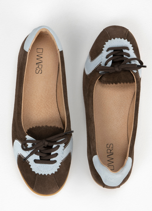 TEMPLE suede - Loafers | Drk Brown / Lt. Blue