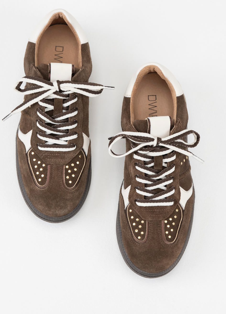 MIRABEL studs - Sneakers | Drk brown/Off white