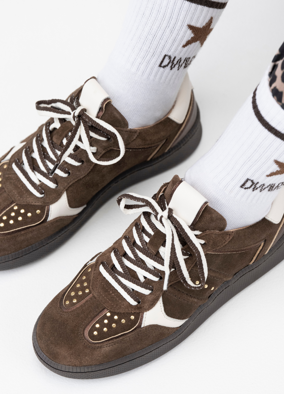 MIRABEL studs - Sneakers | Drk brown/Off white