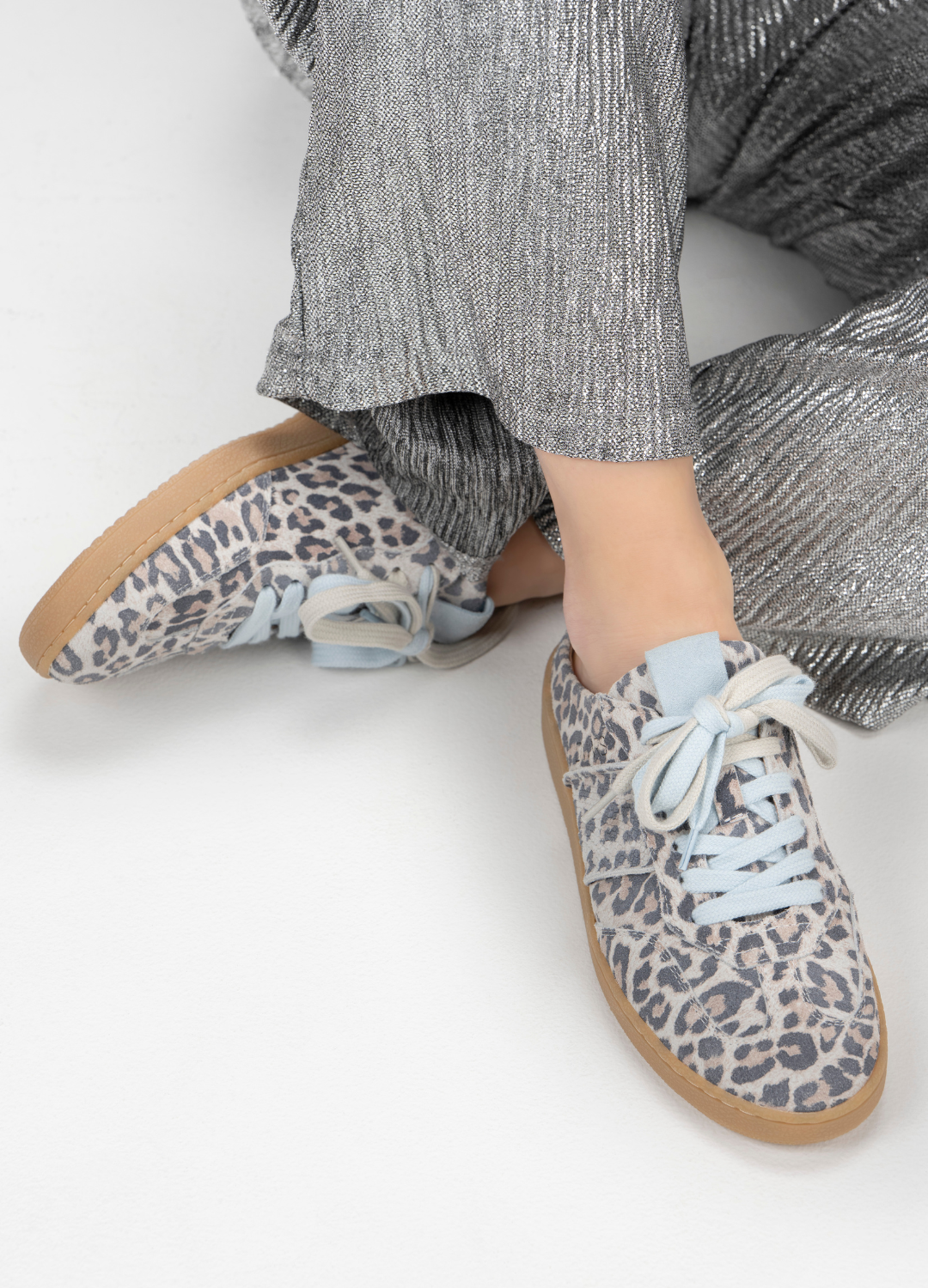 NOME leopard - Sneakers | Sand / Lt. Blue