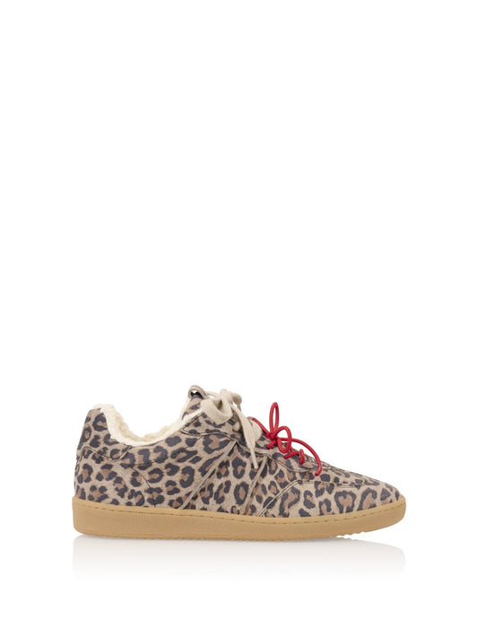 CARPI leopard teddy - Sneakers | Beige / Red