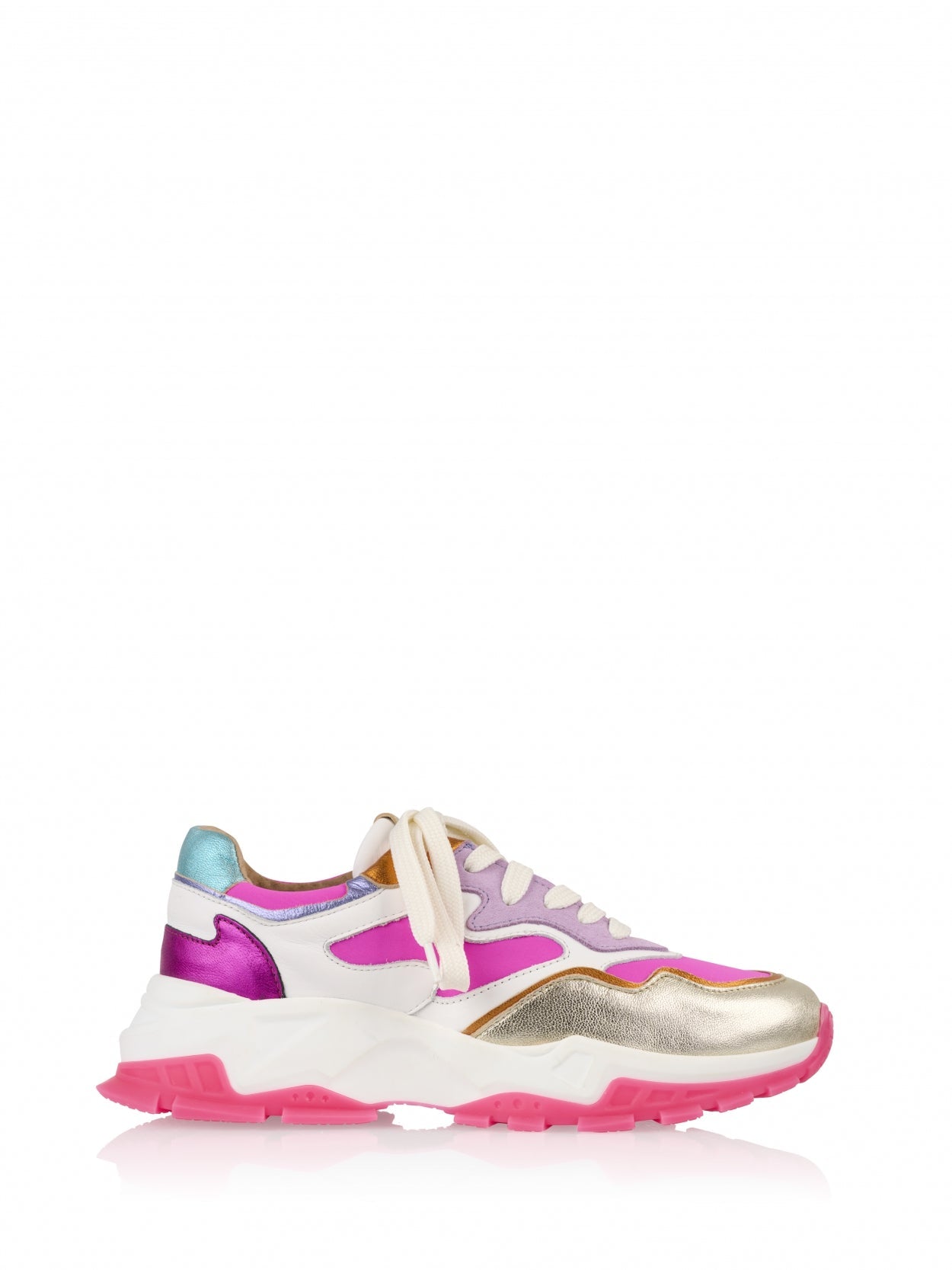 CHESTER metallic - Sneakers | White / Neon Pink