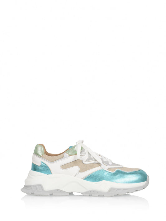 CHESTER denim - Sneakers | Silver / Aqua