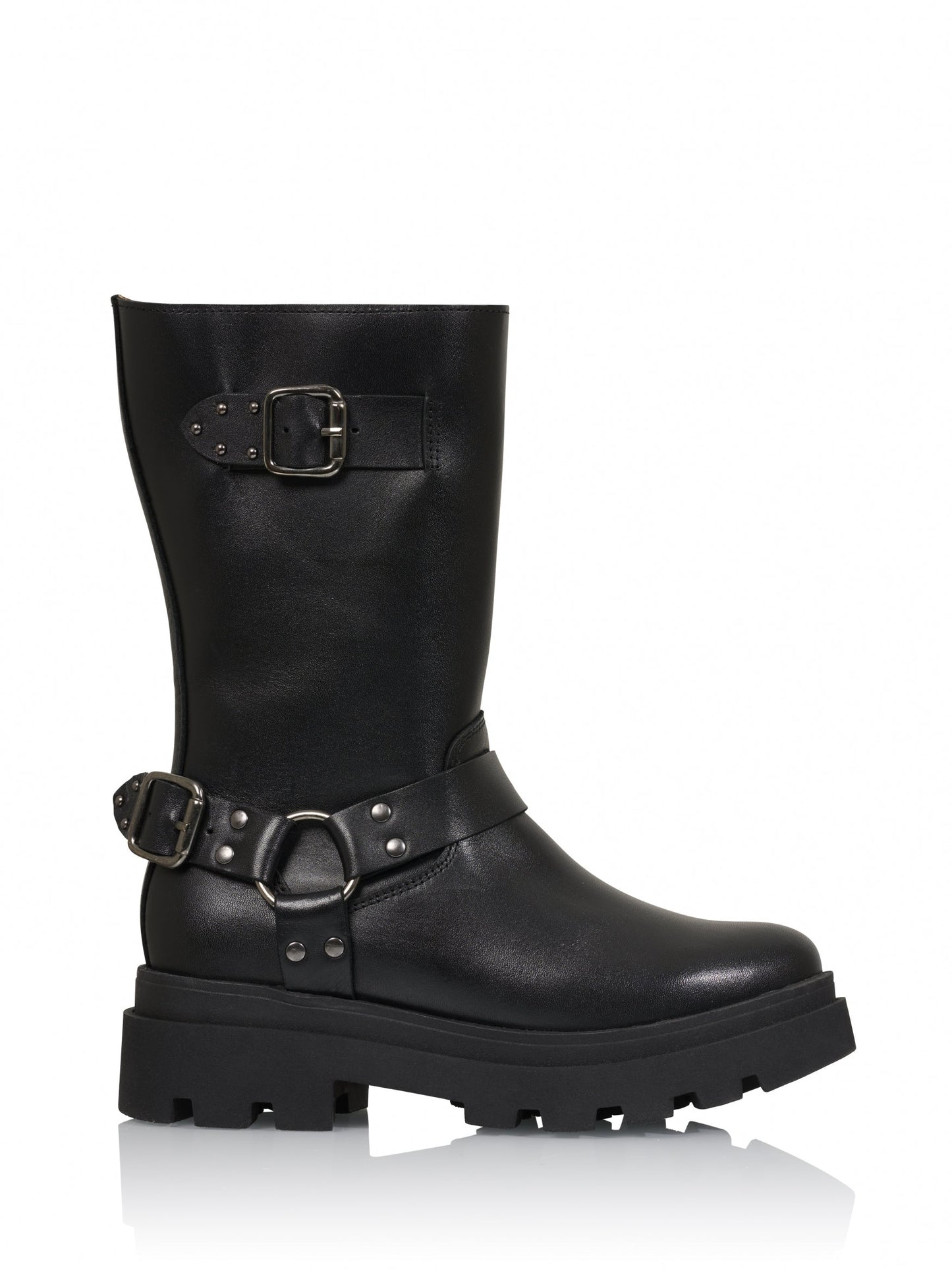 CREEK leer - Bikerboots | Black