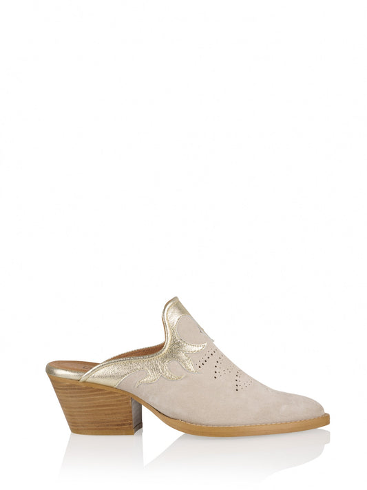 DOHA suede - Hakken | Sand / Champagne