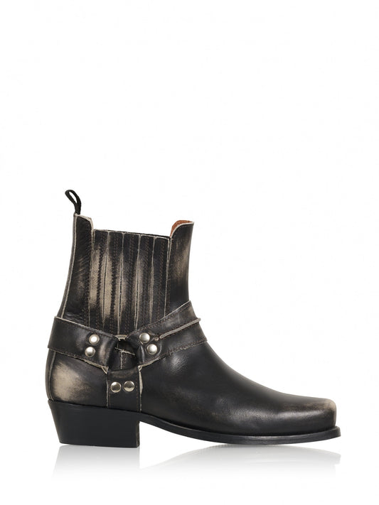 HOOK lavado - Enkellaarsjes | Black / Beige