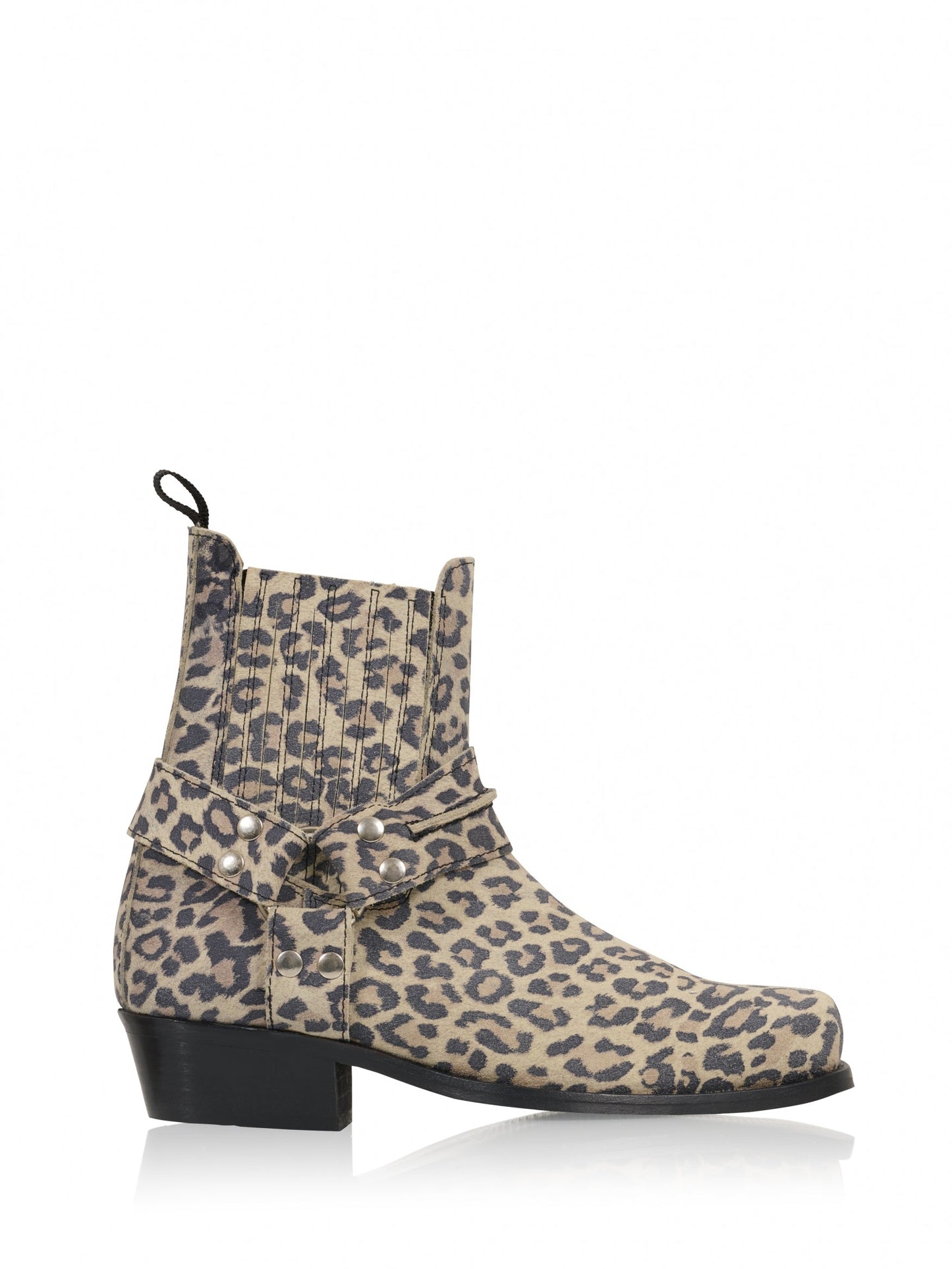 HOOK Leopardenmuster - Stiefeletten | Beige/Schwarz