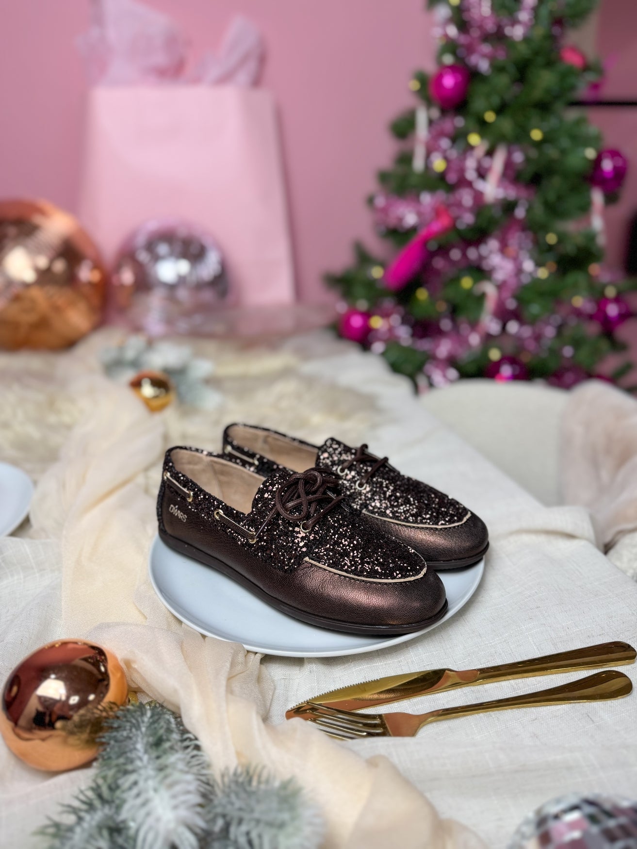 LATTY glitter - Mocassins | Dark Brown