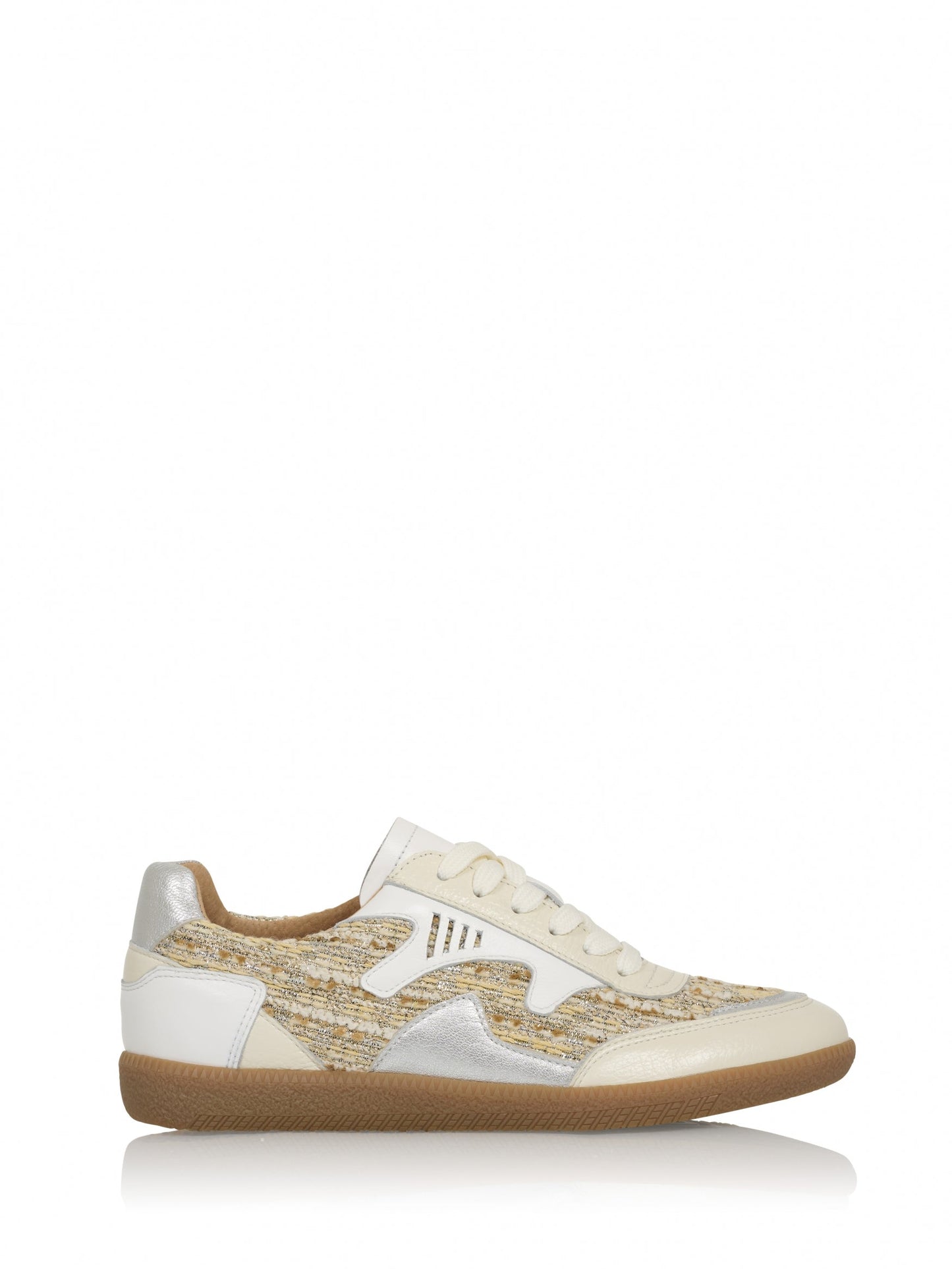 ISELLE tweed - Sneakers | Off white / Silver