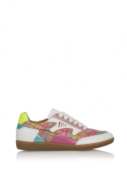 ISELLE tweed - Sneakers | White / Pink