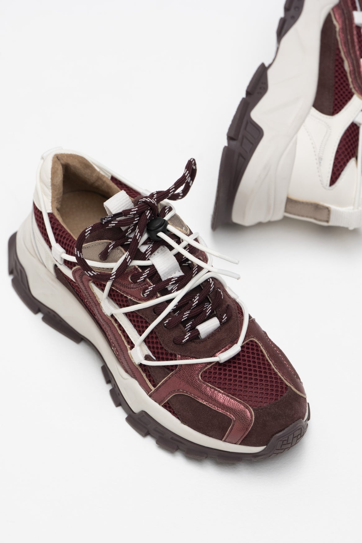 ISOLA mesh - Sneakers | Bordeaux / Off White