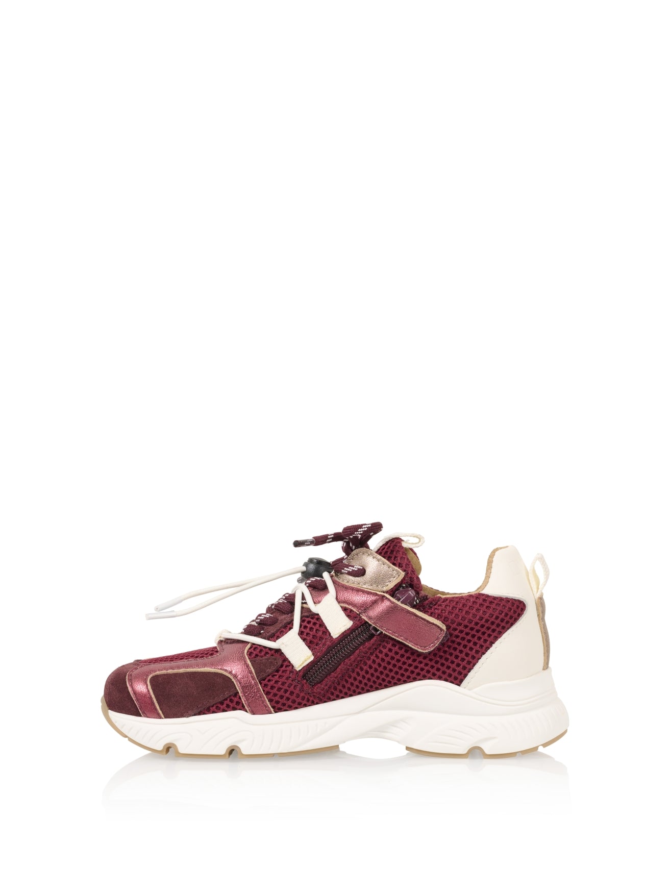 ISOLA KIDS Mesh-Sneaker | Bordeaux/Off-White