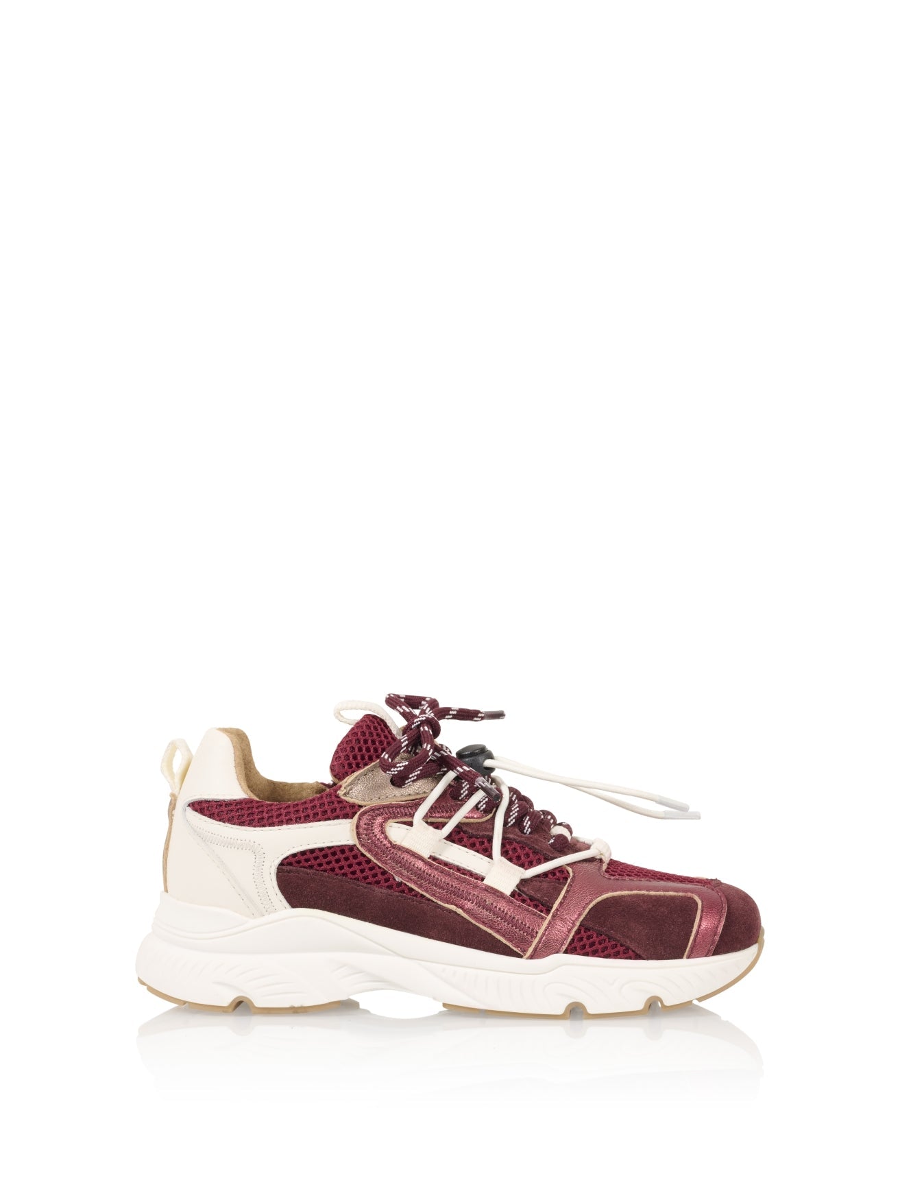 ISOLA KIDS Mesh-Sneaker | Bordeaux/Off-White