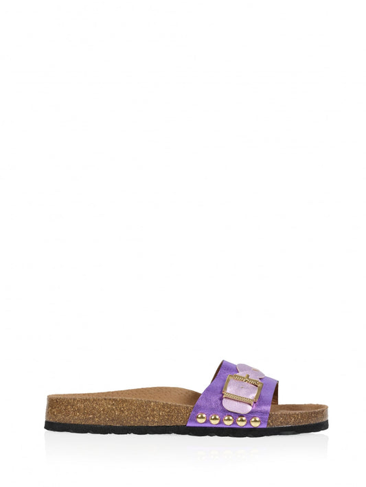 JAVA leer - Slippers | Purple / Lila