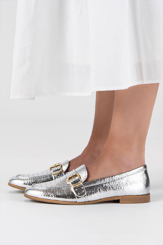 JAY crackled - Loafers | Silver