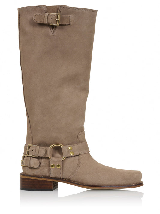JEFFERSON suede - Bikerboots | Taupe